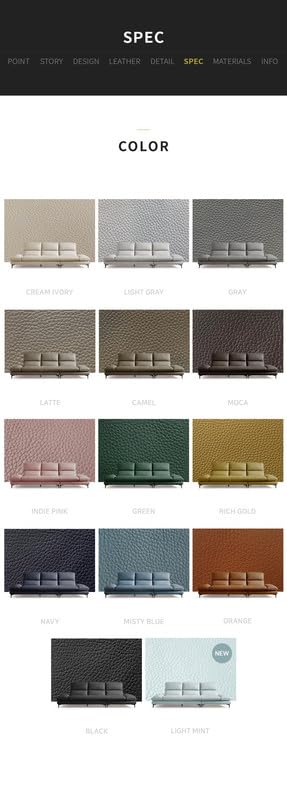 Image of Fabrique Ineffable Leatherette 4 Seater with Puffy Moden Design Light Purple Sofa Set with Moveable Armrest | Comfortable Furniture for Home Office & Living Room | Easy to Move Stainless Steel Legs