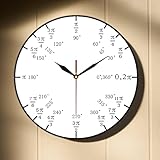 Timethink 15 Inch Trig Math Modern Wall Clock, Trigonometry Unit Circle Radian Labeled Angles Values Mathematics Silent Battery Wall Clock for Back to School Gifts Math Teachers Office Classroom Decor
