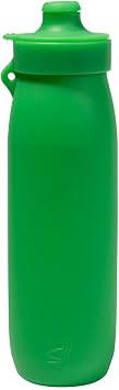 Silipint 30oz Silicone Water Bottle Pack of 1 Unbreakable, Non-Toxic, Dishwasher, Microwave, Oven & Freezer Safe Leakproof Travel Water Bottle Hiking, Sports, Camping Classic Green