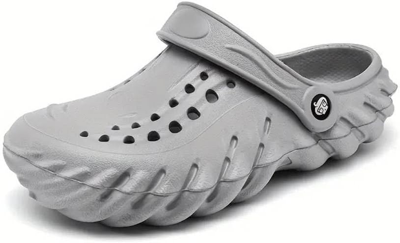 Extra Soft Men's Classic Casual Sports Clogs/Sandals with Adjustable Back Strap for Adult | Comfortable & Lightweight| Stylish & Anti-Skid| Waterproof & Everyday Use Mules for Gents/Boys