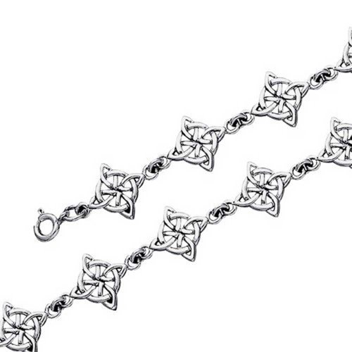 Bling Jewelry Spiritual Inspirational Christian Faith Irish Love Knot Celtic Triquetra Trinity Bracelet For Women Teen .925 Sterling Silver Oxidized3