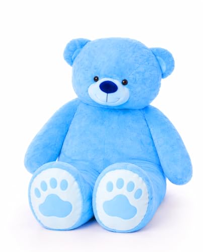 Image of 2 Feet Blue Giant Teddy Bear Soft, Plush, and Cuddly Stuffed Animal for Kids, Birthdays, Anniversaries, Valentine's Day, and Special Occasions Large Huggable (Blue /24 inch)