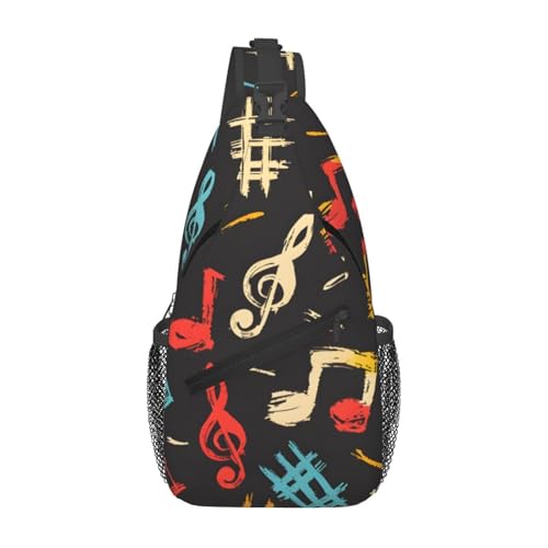 Mochila bandolera colorida para viaje unisex miniatura 1