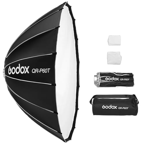 Softbox parabolique à dégagement rapide Godox QR-P60T avec diffuseurs
