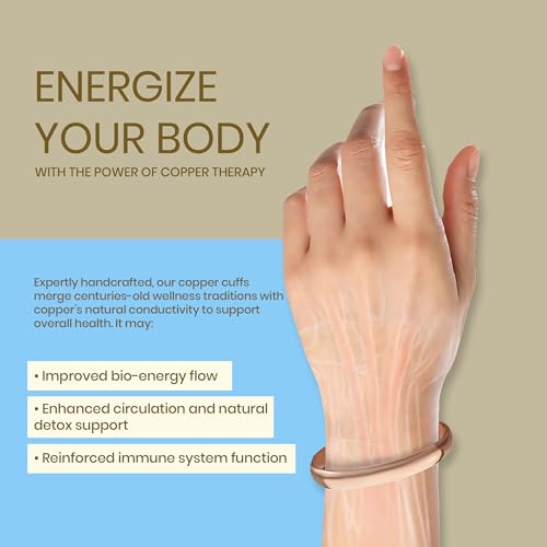 Healing Monk Pure Copper Bracelet for Men & Women – Handmade Uncoated Copper Jewelry Cuff – Adjustable Healing Copper Bracelets for Arthritis – Mens & Womens Copper Cuff Pulsera de Cobre4