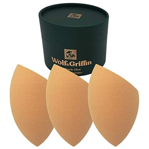 Wolf & Griffin Miracle Glow Blender Sponges | 3 Make Up & Foundation Sponges Per Pack | Latex-Free Blender Beauty Sponges Cover
