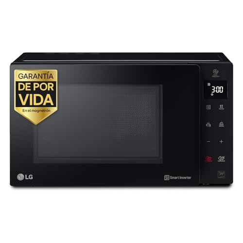 LG MH6535GIB - Microondas con grill, 1000 W, Smart Inverter, Display digital, Color Negro...