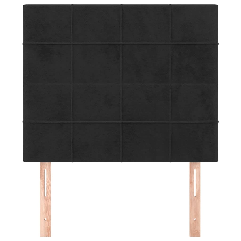 vidaXL Kopfteil Polsterkopfteil Bettkopfteil Bettgestell für Bett Betthaupt Bettrahmen Schlafzimmer Bettzubehör Schwarz 90x5x118/128 cm Samt