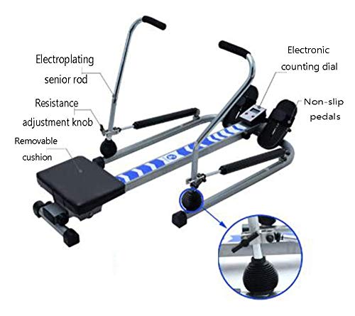 Image of Home Rowing Machine Rowing Machines for Home use Indoor Folding Rowing Machine Double Hydraulic 140KG Capacity with Free Motion Arms Digital Monitor Workout Equipment for Home Gym