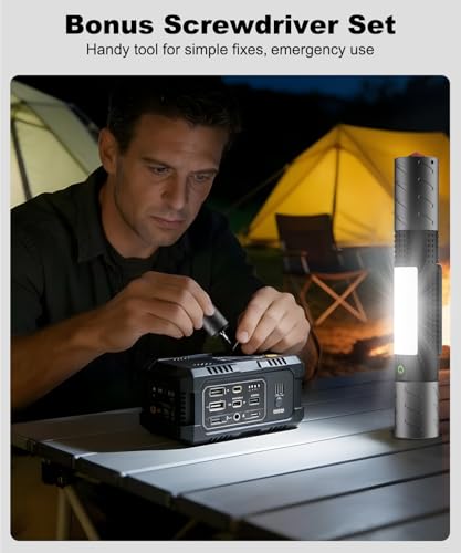 USB C Rechargeable LED Flashlight with Magnetic Base& COB Work Light - image 3