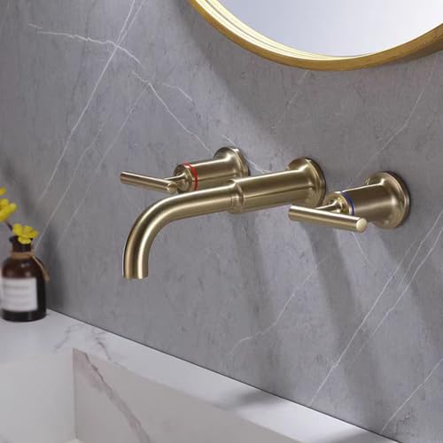 Robinet de Lavabo Encastré Mural Anti-calcaire pour Nettoyer Facilement Votre Plan de Travail