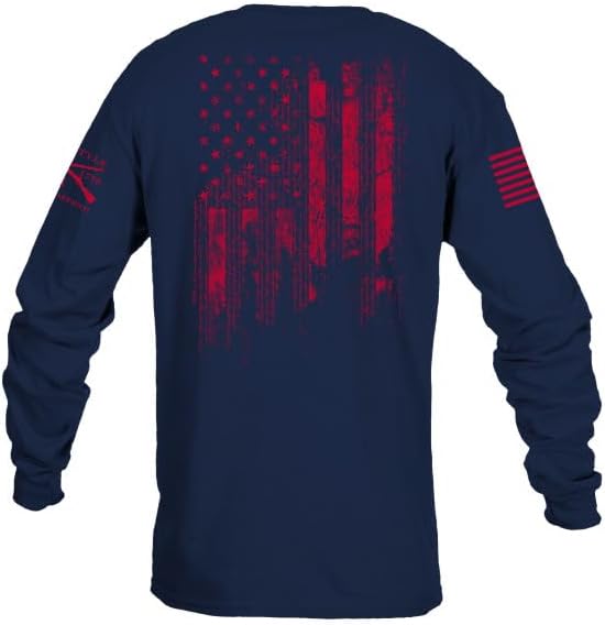 Grunt Style 1776 Flag Long Sleeve Men's T-Shirt - Image 3