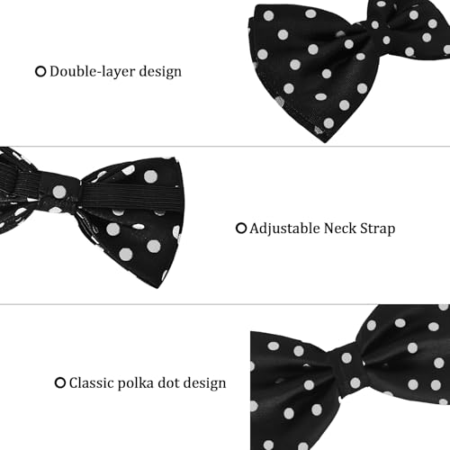 SYAYA Men's Bow Tie, Polka Dot Pre-Tied Bowtie for Boy Clip-On Formal Tuxedo or Weddings & Easter Day Dinner Parties M-B-T13