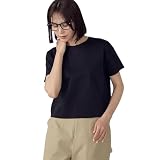 [コムサイズム] ボックスシルエット クロップド丈Ｔシャツ 12-60CO02-206 ブラック L