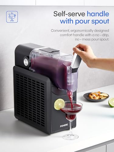 FOHERE Slush Maschine 2L für zu Hause, keine Eiswürfel erforderlich, Selbstreinigung, 5-in-1 Slushie Maschine mit 5 Einstellungen für Slush, Cocktail, Frappé, Milchshake, Wein, Quickfreeze-Technology – Bild 7