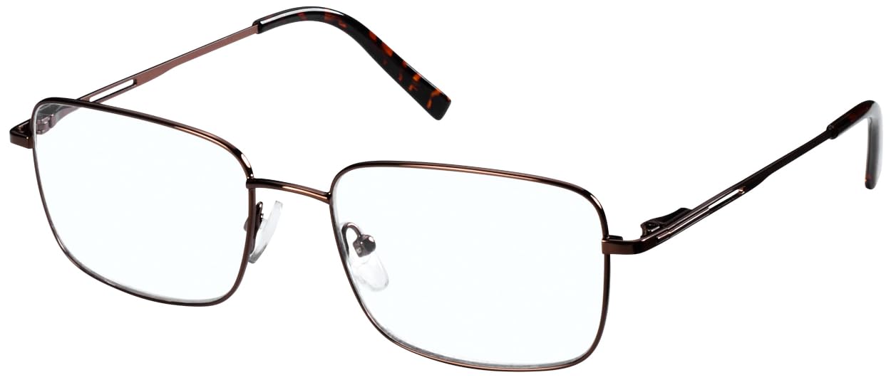 Remaldi Men's Calgary Reading Glasses, Bronze, 1.5