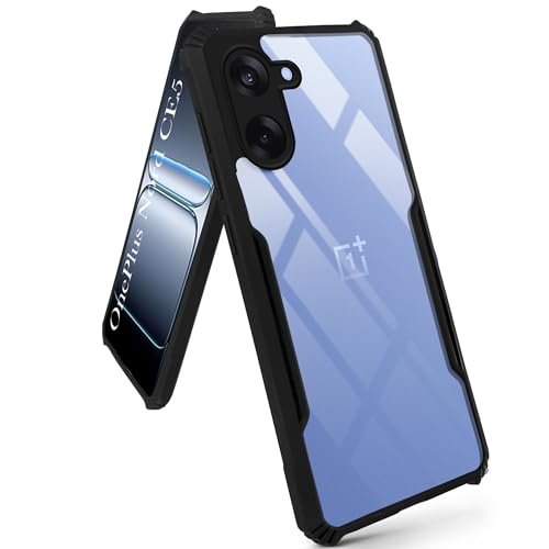 Image of Jkobi Hybrid Back Cover Case for Oneplus Nord CE 5 (Shockproof with Polycarbonate Clear Panel | Professional Black)