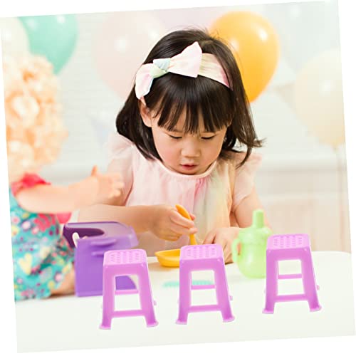 STAHAD 4 Pcs Miniatura De Cadeira Decoração De Casa De Boneca Acessórios Para Casa De Bonecas 1:12 B