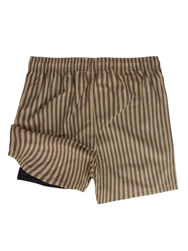 2 in 1 Men's Hawaii Print Swim Trunks with Compression Liner 5" Bathing Suits Quick Dry Shorts with Pockets3