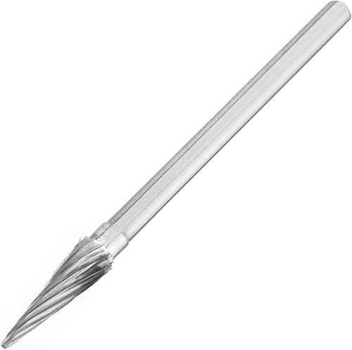 Vista 41 de Utoolmart Limas rotativas de carburo de tungsteno de 0.118 in, vástago de 0.118 in, herramienta de rebabas rotativas de forma cilíndrica dentada
