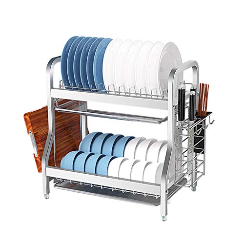 AYXC Abtropfgestell Über Spülbecken-Abtropffläche,Geschirrständer,Löste Sich,multifunktionaler,Gestelle Besteck In Küche,mit Abtropffläche,für BesteckTeller Tassen,Geschirr Abtropfgitter Cover