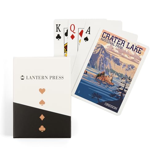 Baraja de 52 cartas poker Lantern Press Crater Lake