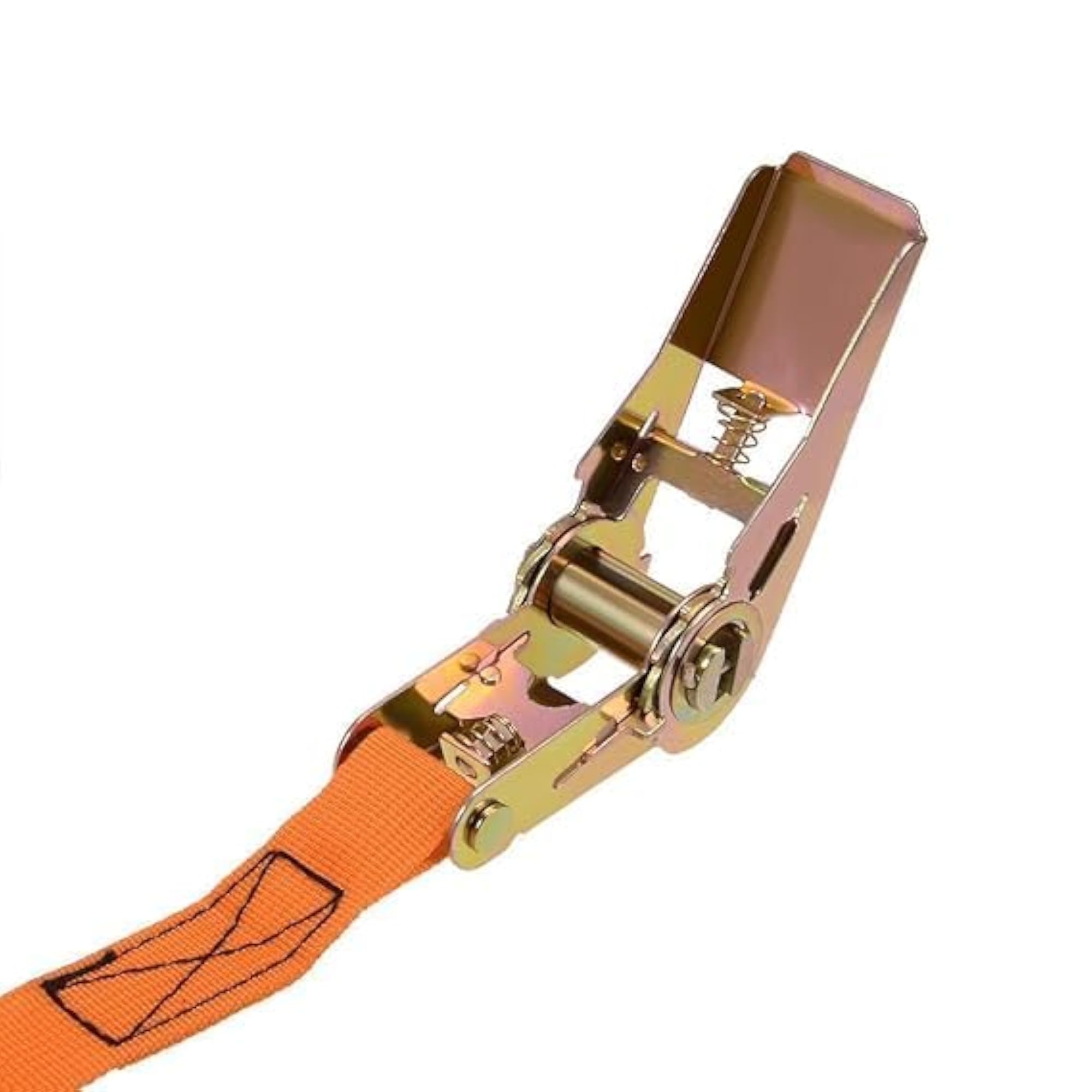 Heavy Duty Ratchet Tie Down Strap, Orange, Load Securing Belt