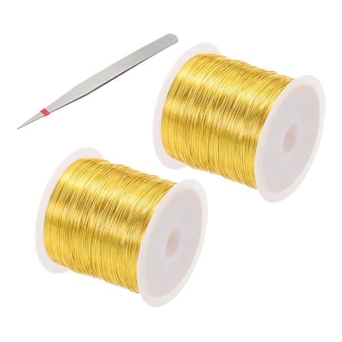 Fil en cuivre doré avec pince PATIKIL pour création de bijoux et loisirs créatifs