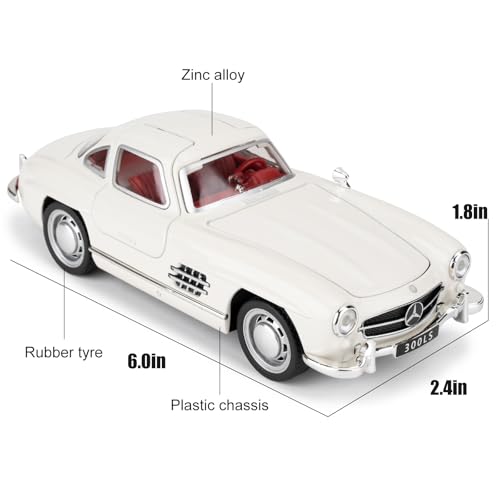 Auto de juguete 1955 300sl 1:32 con luz y sonido miniatura 2