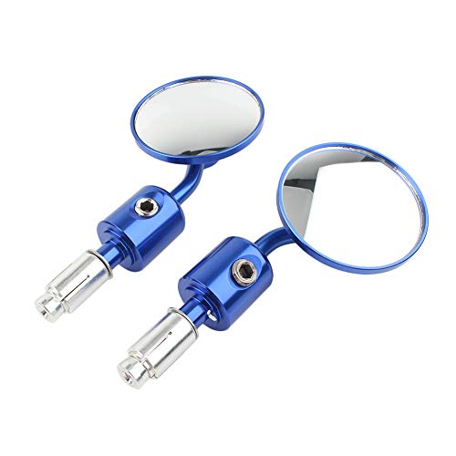 GZYF Specchietto retrovisore per moto Specchietti retrovisori universali da 7/8 per estremità del manubrio per MT-01 MT-03 FZ1 FZ6 V-MAX XJ6, Blu