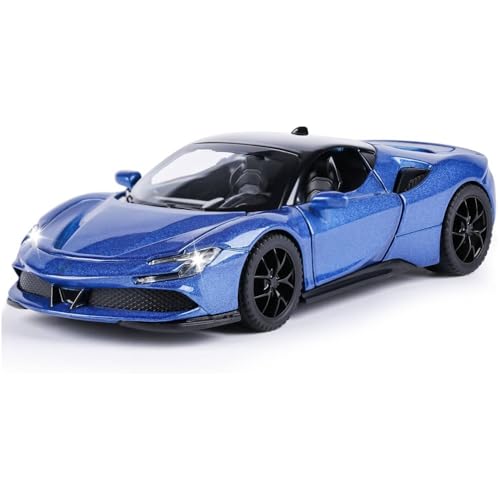 Toy Cars Model for Kids 1:32 Diecast Metal Toy Cars,Pull Back Car with Light and Music SF90 Toy Car...