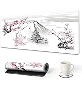 Extended Gaming Mouse Pad Cherry Blossoms Japanese XXL ArtSo Large Keyboard Mat Long Mousepad Des...