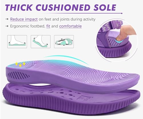 Image of KuaiLu Womens Orthopedic Walking Sandals with Arch Support Recovery Cushion