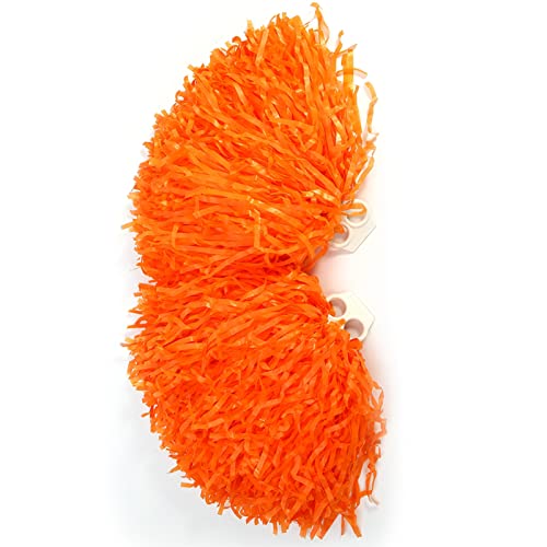 Cheerleader Pom Poms 8 Cores Acessórios de Dança Elásticos Coloridos Pom Poms para Festas (Laranja)