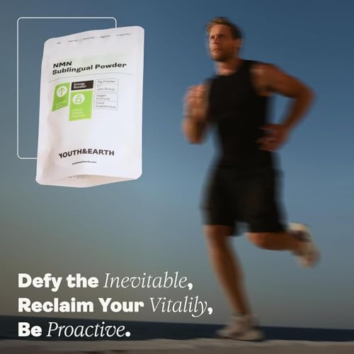 Youth & Earth NAD+ Polvo Sublingual 30g (60-120 Raciones) Aumento de energía - Antienvejecimiento - Estimula el metabolismo