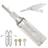 Teegxddy 2-in-1 Hauptschlüssel-Decoder, hauptschlüssel-decoder aus edelstahl,Edelstahl-Hauptschlüssel-Decoder, Master-Schlüssel-Decoder, Zugangstüren, verschiedene Formen (S001 PRO)