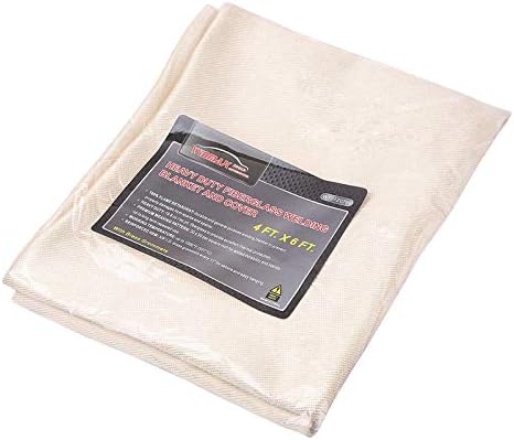 4 Feet x 6 Feet Welding Blanket Fire Flame Retardant Fiberglass Safety Shield Grommets