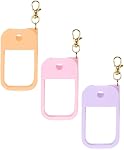 3Pcs Silicone Hand Sanitizer Spray Case,Compatible with Touchland Hand Sanitizer Spray with Keychain for 1 Fl Oz Portable Accessory (Pink, Orange, Purple)