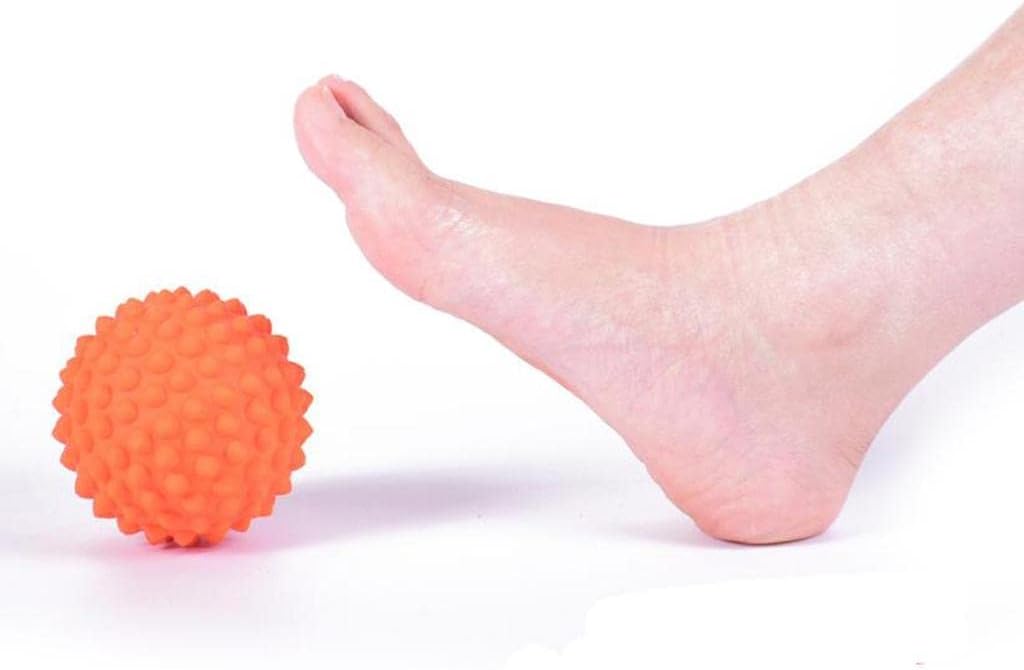 EXPORA Hard Trigger Point Deep Tissue Spiky Massage Roller Ball with a Bag Orange