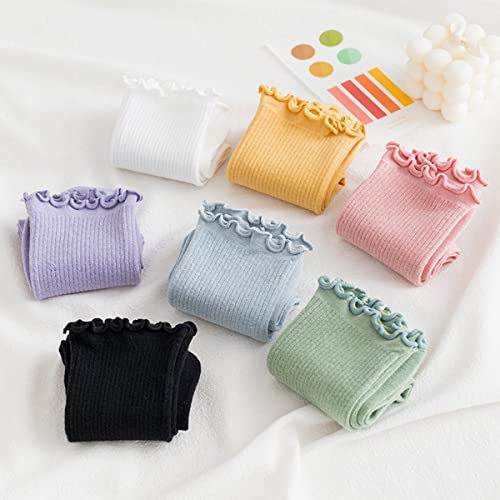 Image of GuaziV Women's Ruffle Socks, Womens Fun Novelty Crew Colorful Fashion Casual Socks
