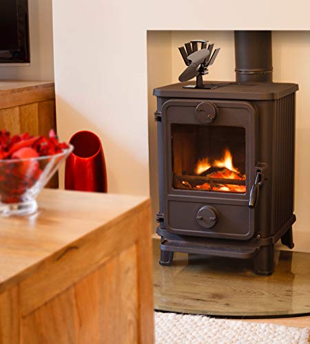 Ecofan Original Mini, 815Caxbx, Classic Styled, Heat Powered Wood Stove Fan, 85 Cfm, Black 6.5"Blade #TOP1