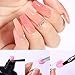 NICOLE DIARY 200Pcs False Nail Tips Quick Building Extension Mold Full Cover Nail Form Gel UV Builder Nail Gel Tips with 1 Pc Dual-ended Acrylic Painting Brush Spatula Nail Art Tool (#1)