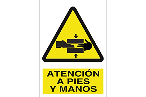 Plimpo Señal Adhesiva 297X210 Mm. Atención A Pies Y Manos En Oferta Cofan A42Ad297210 Señal Adhesivo, 297 X 210 Mm