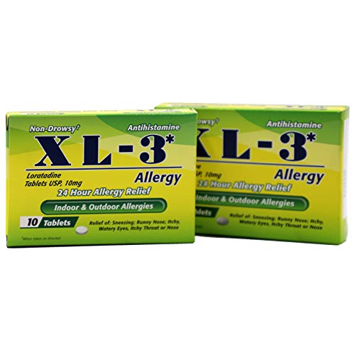 XL-3 Allergy 24 Hour Allergy Relief 2-Pack with 10 Tablets Each