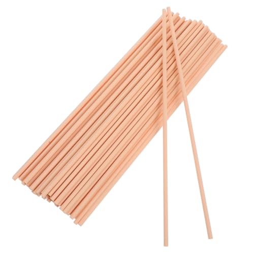 WRITWAA Varillas Difusoras Aromáticas 50 Piezas 4 Mm De Fibra Sin Pegamento Madera Natural Emisión Rápida Aroma Continua para Difusores De Aceites Esenciales Hogar Oficina Automóviles