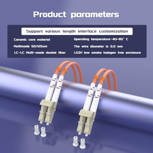 Image of 7.5Meters 25ft LC /UPC-LC /UPC Multi-Mode Fiber Optic Cable LC to LC OM1 Jumper Optical Patch Cord Duplex 62.5 /125um Orange LC-LC