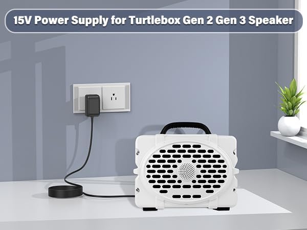 Power Cord Compatible for Turtlebox Gen 2 Gen 3 Speaker,DC in 15V UL Charger for Turtle Box Gen 2 Gen 3 Speaker AC Adapter Replacement PERFEIDY - Image 2