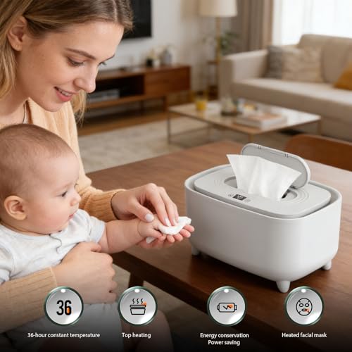 Calentador de bebé de diseño versátil con monitor digital integrado 7
