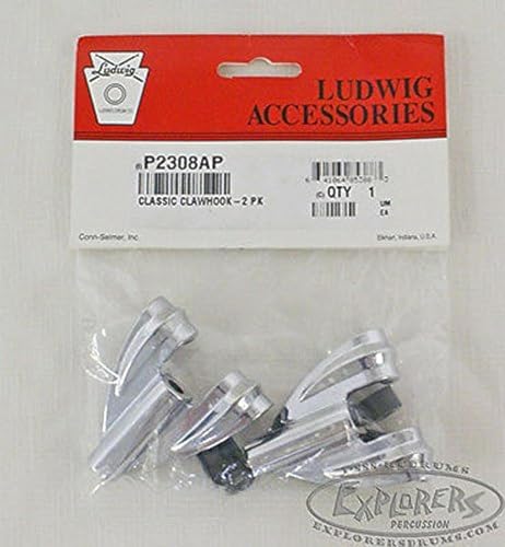 Ludwig P2308AP Classic Bass Drum Claw Hook 2 Pack miniatura 1