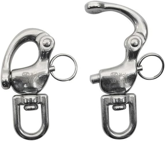 Quick Release 521, Stainless Steel AISI 316 Quick Release Connector with Swivel, Marine Hardware for Boats, Water Sports and Safety Systems, Heavy Duty Quick Release Clip for Fast Disconnection